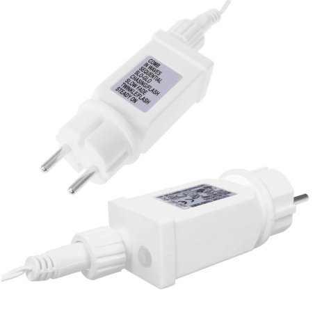 Ghirlanda luminoasa tip perdea 300 LED-uri, 12m, pentru interior/exterior, cu flash, iluminare alba [5]