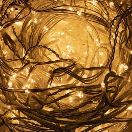 Ghirlanda luminoasa tip perdea 500 LED-uri, 20m, pentru interior/exterior, iluminare galbena, cu telecomanda [1]