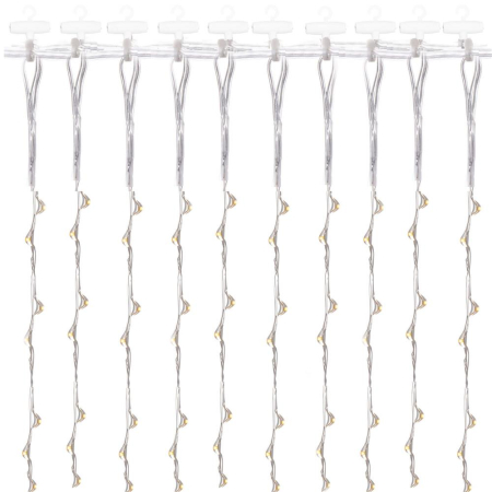 Ghirlanda luminoasa tip perdea 300 LED-uri, 3x3m, pentru interior, alimentare USB, alb cald (galben) [6]
