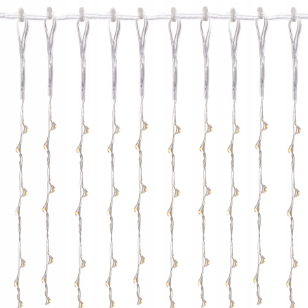 Ghirlanda luminoasa tip perdea 400 LED-uri, 3m, pentru interior/exterior, iluminare galbena [2]