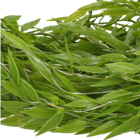 Ghirlanda luminoasa tip perdea de frunze artificiale, 285x105cm, 200 LED-uri, alb cald [3]