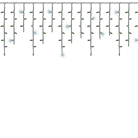 Ghirlanda luminoasa tip perdea Premium 300 LED-uri, 14,5m, 18Wati, interior/exterior, cu flash, alb cald (galben) [3]