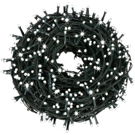 Ghirlanda luminoasa tip perdea Premium 300 LED-uri, 14,5m, 18Wati, interior/exterior, cu flash, alb rece [12]