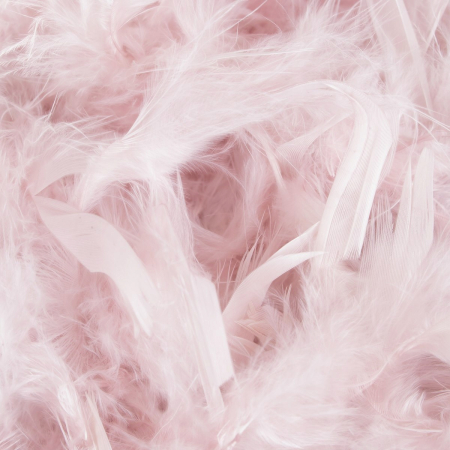 Ghirlanda pentru decor sau bradul de Craciun, model puf si pene, roz, 180cm [1]