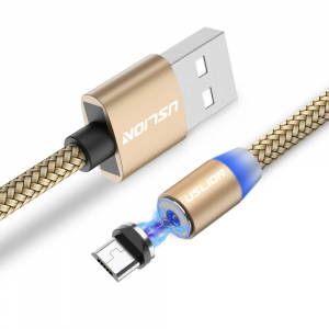 Cablu Textil USB Fast & Safe Charging 3.6A cu Mufa Magnetica 360° Cablu de date telefoane Cablu de incarcare telefon [17]