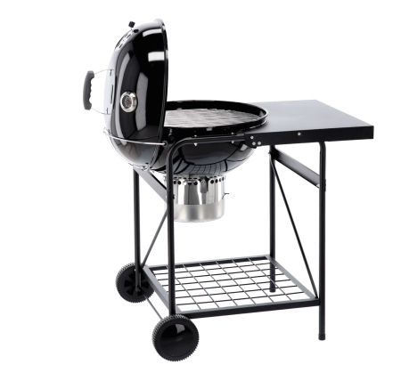 Gratar din otel pe carbuni, cu tava pentru cenusa, capac cu termometru, 90x71x111cm [3]