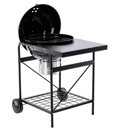 Gratar din otel pe carbuni, cu tava pentru cenusa, capac cu termometru, 90x71x111cm [5]