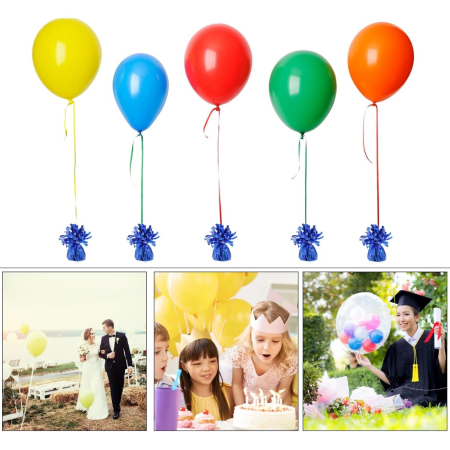 Greutate pentru Baloane cu Heliu, , din Folie cu Franjuri, 170g, 13 x 5 x 3 cm, Albastru [1]