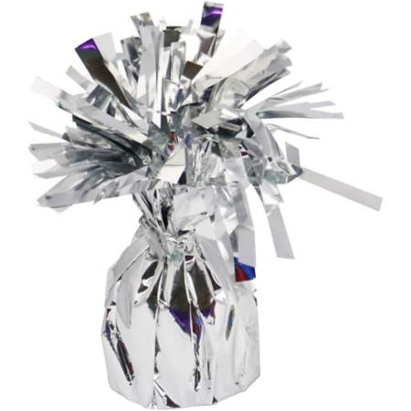 Greutate pentru Baloane cu Heliu, , din Folie cu Franjuri, 170g, 13 x 5 x 3 cm, Argintiu [3]