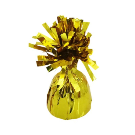 Greutate pentru Baloane cu Heliu, , din Folie cu Franjuri, 170g, 13 x 5 x 3 cm, Auriu [4]