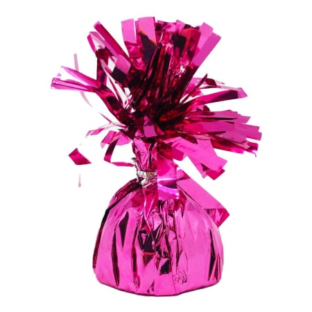 ✨TOATE PRODUSELE✨ - Greutate pentru Baloane cu Heliu, , din Folie cu Franjuri, 170g, 13 x 5 x 3 cm, Roz