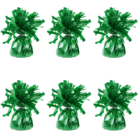 Greutate pentru Baloane cu Heliu, , din Folie cu Franjuri, 170g, 13 x 5 x 3 cm, Verde [1]