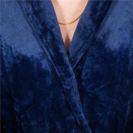 Halat de baie pentru barbati pana la genunchi, marimea M/L, albastru marin [6]