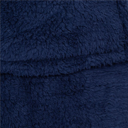 Halat de baie pentru femei pana la genunchi, cu gluga, marimea L/XL, albastru marin [6]