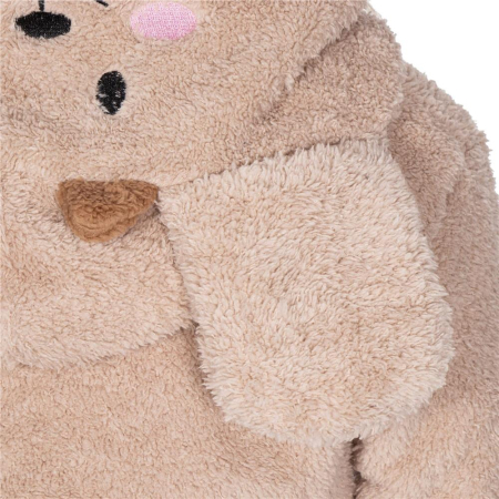 Halat de baie pentru femei pana la genunchi, gluga cu urechi , marimea S/M, bej [12]