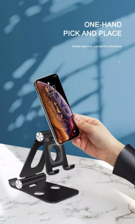 Suport din Aluminiu pentru Tableta sau Telefon, pentru Birou, Pliabil, Reglabil si Portabil [2]