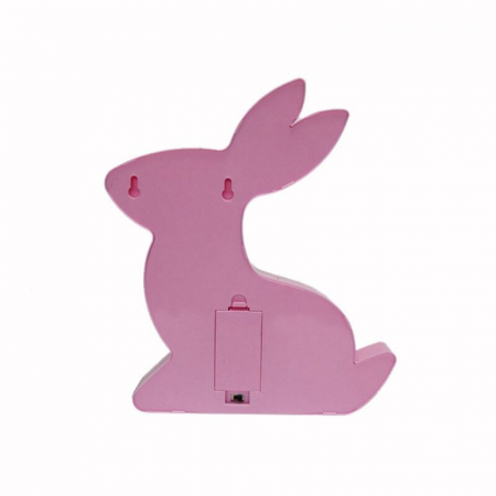 Lampa de Veghe cu Lumina Ambientala cu 11 Becuri LED Lumina Calda - Iepure, Roz [4]