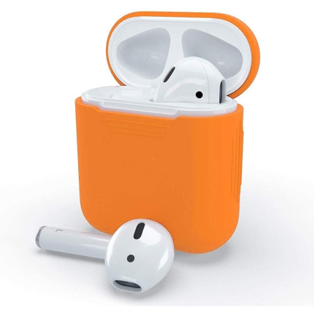 Husa AirPods cu Inel Prindere Portocaliu [3]