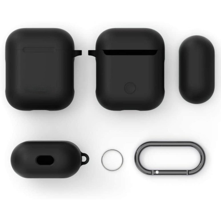 Husa AirPods Pro cu Inel Prindere Negru [1]