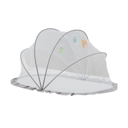 Articole pentru copii - Husa Anti-Tantari, , Pliabila, Protectie 360 Grade, 0-1 An, 60 x 55 x 5 cm, Gri