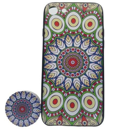 Husa Apple iPhone 6 Plus/6S Plus Multicolor Model Paun Popsocket inclus [1]