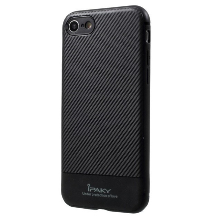 Husa Apple iPhone 7 IPAKY Carbon Fiber Negru [5]
