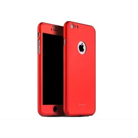 Husa Apple iPhone 7 IPAKY Full Cover 360 Rosu + Folie Cadou [2]