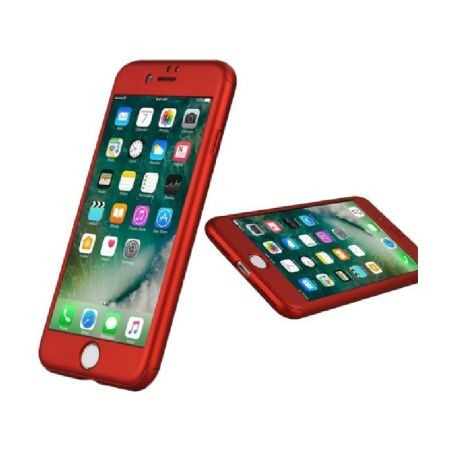 Husa Apple iPhone 7 Plus IPAKY Full Cover 360 Rosu + Folie Cadou [3]