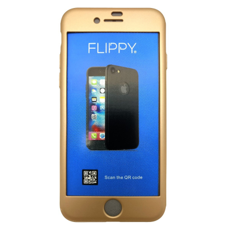 Husa Apple iPhone 7 Premium Full Cover 360 Auriu + Folie Cadou [1]