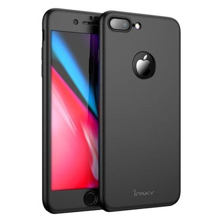 Husa Apple iPhone 8 Plus IPAKY Full Cover 360 Negru + Folie Cadou [15]