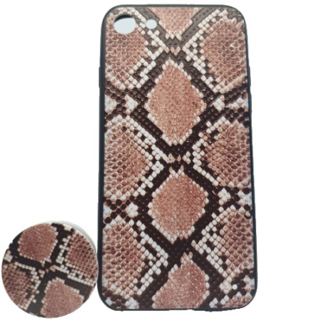 Back Case - Husa Apple iPhone X/XS Multicolor Model Sarpe 2 + Popsocket inclus