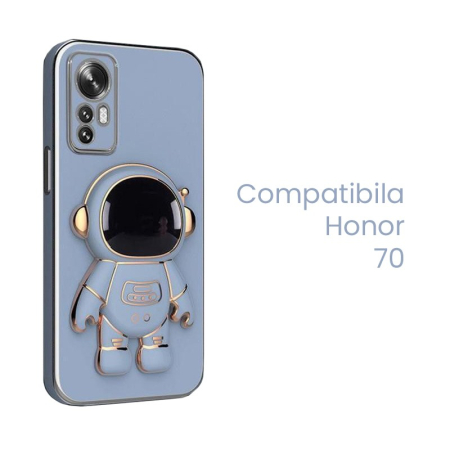 Husa de Protectie 2 in 1, , Husa de Protectie pentru Honor 70, Model Astronaut, Husa cu Suport, din TPU, Albastru [1]