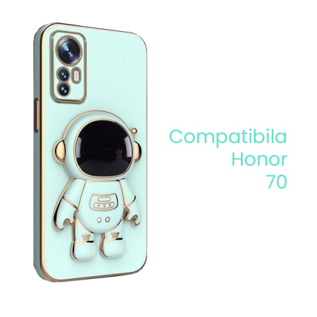 Husa de Protectie 2 in 1, , Husa de Protectie pentru Honor 70, Model Astronaut, Husa cu Suport, din TPU, Verde [1]