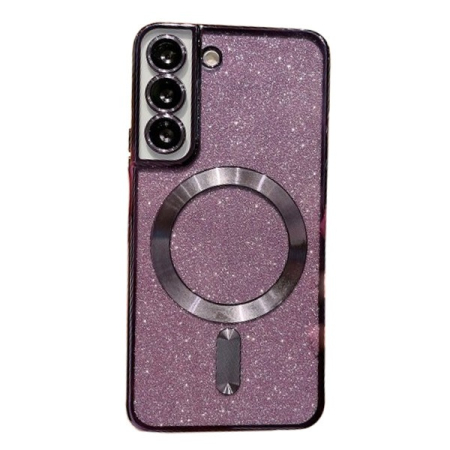 ✨TOATE PRODUSELE✨ - Husa de Protectie 2 in 1, , Husa pentru Samsung Galaxy S23+, Glitter Chrome Magsafe, din TPU, Magnetica, cu Protectie Lentila, Mov