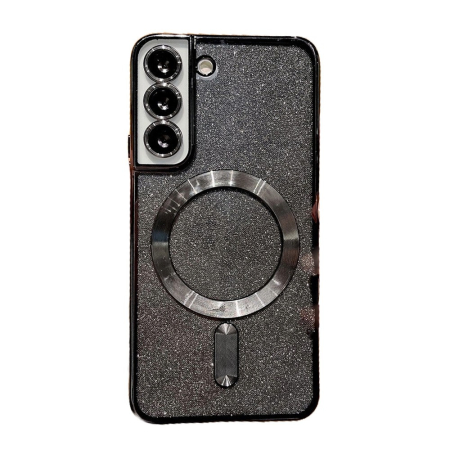 ✨TOATE PRODUSELE✨ - Husa de Protectie 2 in 1, , Husa pentru Samsung Galaxy S24, Glitter Chrome Magsafe, din TPU, Magnetica, cu Protectie Lentila, Negru
