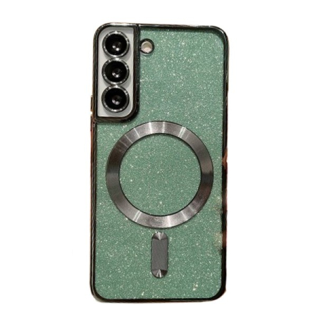 ✨TOATE PRODUSELE✨ - Husa de Protectie 2 in 1, , Husa pentru Samsung Galaxy S24, Glitter Chrome Magsafe, din TPU, Magnetica, cu Protectie Lentila, Verde
