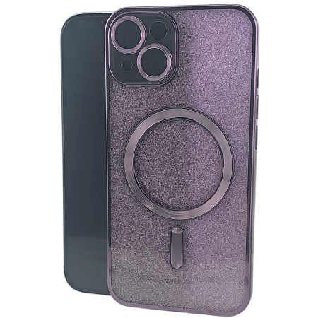 ✨TOATE PRODUSELE✨ - Husa de Protectie 2 in 1, , pentru Apple iPhone 14, Compatibila MagSafe, Magnetica, cu Protectie Lentila, din TPU, Mov