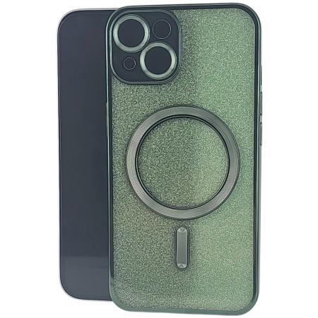 ✨TOATE PRODUSELE✨ - Husa de Protectie 2 in 1, , pentru Apple iPhone 14, Compatibila MagSafe, Magnetica, cu Protectie Lentila, din TPU, Verde