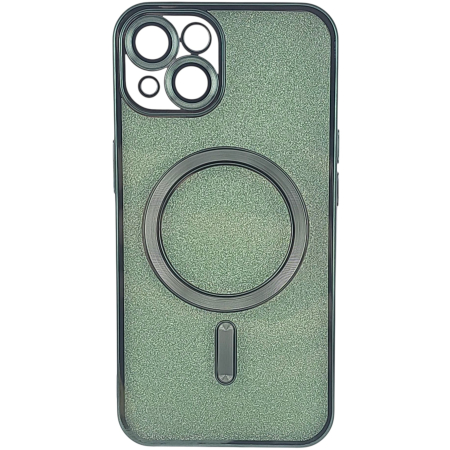 Husa de Protectie 2 in 1, , pentru Apple iPhone 15 Plus, Compatibila MagSafe, Magnetica, cu Protectie Lentila, din TPU, Verde [1]