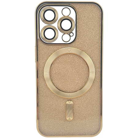 Husa de Protectie 2 in 1, , pentru Apple iPhone 15 Pro, Compatibila MagSafe, Magnetica, cu Protectie Lentila, din TPU, Auriu [1]
