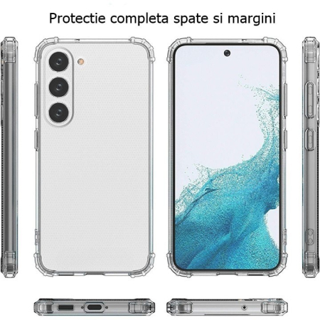 Husa de protectie , Airbag Shock Absorption, TPU, pentru Samsung Galaxy A14 4G/5G , Transparent [3]