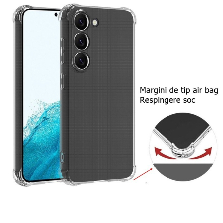 Husa de protectie , Airbag Shock Absorption, TPU, pentru Samsung Galaxy A14 4G/5G , Transparent [5]