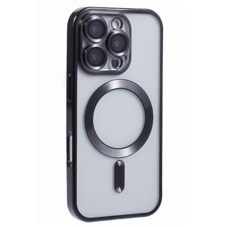 Husa de Protectie Compatibil cu iPhone 16 Pro, , Incarcare Wireless, Tehnologie Magsafe, Carcasa din TPU/ PC, Protectie Camera, Antisoc, Antizgariere, Mov (lila) - Transparent [2]