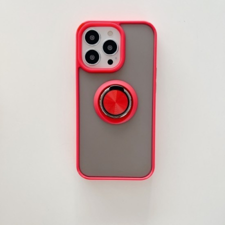 Husa de protectie compatibila cu Apple iPhone 13,Defender cu prindere inel,Rosu [2]