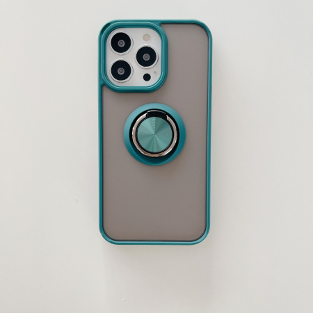 Husa de protectie compatibila cu Apple iPhone 13 Mini,Defender cu prindere inel,Verde [2]