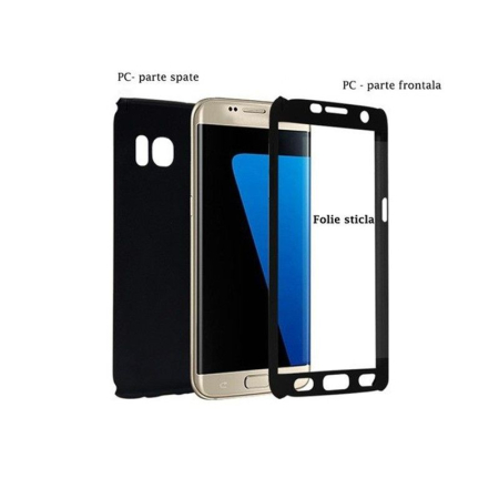 Husa de protectie compatibila cu Huawei Mate 10 Lite Full Cover 360 Negru + Folie de protectie [2]
