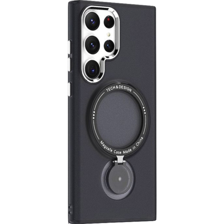 ✨TOATE PRODUSELE✨ - Husa de protectie , cu incarcare Wireless, Tehnologie Magsafe, TPU, Inel magnetic rotativ cu functie de suport, pentru Samsung Galaxy S23, Negru