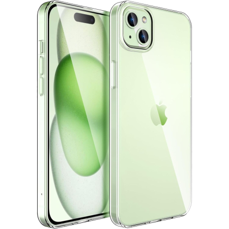✨TOATE PRODUSELE✨ - Husa de Protectie din Silicon, pentru Apple iPhone 15 Plus, PC, Antisoc, Rezistenta la Impact, Transparenta