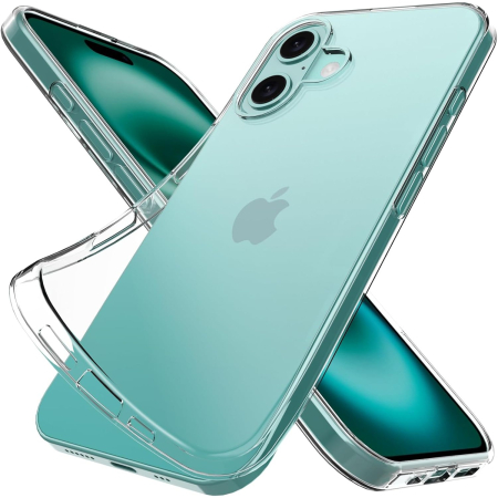 ✨TOATE PRODUSELE✨ - Husa de Protectie din Silicon, pentru Apple iPhone 16, PC, Antisoc, Rezistenta la Impact, Transparenta