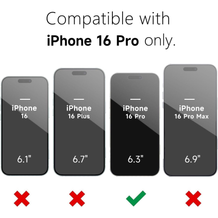 Husa de Protectie Matte TPU, , pentru Apple iPhone 16 Pro, Protectie Camera, Antisoc, Antizgariere, Antialunecare, Acoperire Completa, Negru [4]